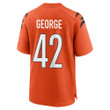 Allan George 42 Cincinnati Bengals Super Bowl LVII Champions Men Alternate Game Jersey - Orange