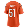 Markus Bailey 51 Cincinnati Bengals Super Bowl LVII Champions Men Alternate Game Jersey - Orange