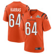 Ted Karras 64 Cincinnati Bengals Super Bowl LVII Champions Men Alternate Game Jersey - Orange