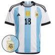 Argentina Champions Three Stars Guido Rodríguez 18 Youth Home Jersey