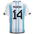 Argentina Champions Three Stars Exequiel Palacios 14 Youth Home Jersey