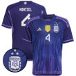 Argentina Champions Three Stars Gonzalo Montiel 4 Youth Away Jersey