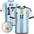 Argentina Champions Three Stars Gerónimo Rulli 12 Youth Home Jersey