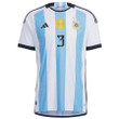 Argentina Champions Three Stars Cristian Romero 13 Men Home Jersey