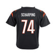 Max Scharping 74 Cincinnati Bengals Super Bowl LVII Champions Youth Game Jersey - Black