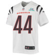 Clay Johnston 44 Cincinnati Bengals Super Bowl LVII Champions Youth Game Jersey - White