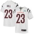 Dax Hill 23 Cincinnati Bengals Super Bowl LVII Champions Youth Game Jersey - White