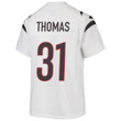 Michael Thomas 31 Cincinnati Bengals Super Bowl LVII Champions Youth Game Jersey - White