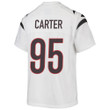Zach Carter 95 Cincinnati Bengals Super Bowl LVII Champions Youth Game Jersey - White