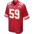 Joshua Kaindoh 59 Kansas City Chiefs Super Bowl LVII Champions Men Game Jersey - Red