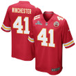 James Winchester 41 Kansas City Chiefs Super Bowl LVII Champions Men Game Jersey - Red