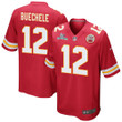 Shane Buechele 12 Kansas City Chiefs Super Bowl LVII Champions Men Game Jersey - Red