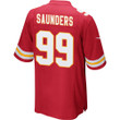 Khalen Saunders 99 Kansas City Chiefs Super Bowl LVII Champions Men Game Jersey - Red