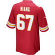 Lucas Niang 67 Kansas City Chiefs Super Bowl LVII Champions Men Game Jersey - Red