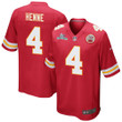 Chad Henne 4 Kansas City Chiefs Super Bowl LVII Champions Men Game Jersey - Red