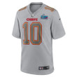 Isiah Pacheco 10 Kansas City Chiefs Super Bowl LVII Patch Atmosphere Fashion Game Jersey - Gray