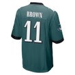 A.J. Brown 11 Philadelphia Eagles Super Bowl LVII Champions Men Game Jersey - Midnight Green