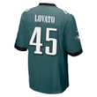Rick Lovato 45 Philadelphia Eagles Super Bowl LVII Champions Men Game Jersey - Midnight Green