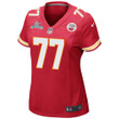 Andrew Wylie 77 Kansas City Chiefs Super Bowl LVII Champions Women Game Jersey - Red