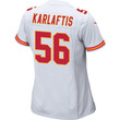 George Karlaftis 56 Kansas City Chiefs Super Bowl LVII Champions Women Game Jersey - White
