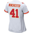 James Winchester 41 Kansas City Chiefs Super Bowl LVII Champions Women Game Jersey - White