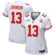 Nazeeh Johnson 13 Kansas City Chiefs Super Bowl LVII Champions Women Game Jersey - White