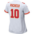 Isiah Pacheco 10 Kansas City Chiefs Super Bowl LVII Champions Women Game Jersey - White