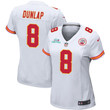 Carlos Dunlap 8 Kansas City Chiefs Super Bowl LVII Champions Women Game Jersey - White