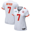 Harrison Butker 7 Kansas City Chiefs Super Bowl LVII Champions Women Game Jersey - White