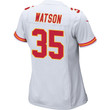 Jaylen Watson 35 Kansas City Chiefs Super Bowl LVII Champions Women Game Jersey - White