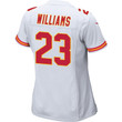 Joshua Williams 23 Kansas City Chiefs Super Bowl LVII Champions Women Game Jersey - White