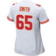 Trey Smith 65 Kansas City Chiefs Super Bowl LVII Champions Women Game Jersey - White