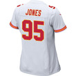 Chris Jones 95 Kansas City Chiefs Super Bowl LVII Champions Women Game Jersey - White
