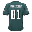 Grant Calcaterra 81 Philadelphia Eagles Super Bowl LVII Champions Youth Game Jersey - Midnight Green