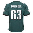 Jack Driscoll 63 Philadelphia Eagles Super Bowl LVII Champions Youth Game Jersey - Midnight Green