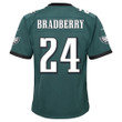 James Bradberry 24 Philadelphia Eagles Super Bowl LVII Champions Youth Game Jersey - Midnight Green