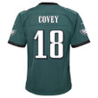 Britain Covey 18 Philadelphia Eagles Super Bowl LVII Champions Youth Game Jersey - Midnight Green