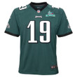 Ian Book 19 Philadelphia Eagles Super Bowl LVII Champions Youth Game Jersey - Midnight Green