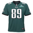 Jack Stoll 89 Philadelphia Eagles Super Bowl LVII Champions Youth Game Jersey - Midnight Green