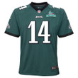 Kenneth Gainwell 14 Philadelphia Eagles Super Bowl LVII Champions Youth Game Jersey - Midnight Green
