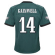 Kenneth Gainwell 14 Philadelphia Eagles Super Bowl LVII Champions Youth Game Jersey - Midnight Green