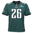 Miles Sanders 26 Philadelphia Eagles Super Bowl LVII Champions Youth Game Jersey - Midnight Green