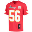 George Karlaftis 56 Kansas City Chiefs Super Bowl LVII Champions Youth Game Jersey - Red
