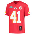 James Winchester 41 Kansas City Chiefs Super Bowl LVII Champions Youth Game Jersey - Red