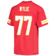 Andrew Wylie 77 Kansas City Chiefs Super Bowl LVII Champions Youth Game Jersey - Red