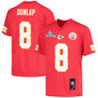 Carlos Dunlap 8 Kansas City Chiefs Super Bowl LVII Champions Youth Game Jersey - Red