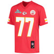 Andrew Wylie 77 Kansas City Chiefs Super Bowl LVII Champions Youth Game Jersey - Red