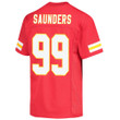 Khalen Saunders 99 Kansas City Chiefs Super Bowl LVII Champions Youth Game Jersey - Red