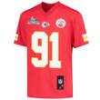 Derrick Nnadi 91 Kansas City Chiefs Super Bowl LVII Champions Youth Game Jersey - Red