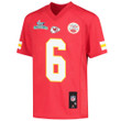 Bryan Cook 6 Kansas City Chiefs Super Bowl LVII Champions Youth Game Jersey - Red